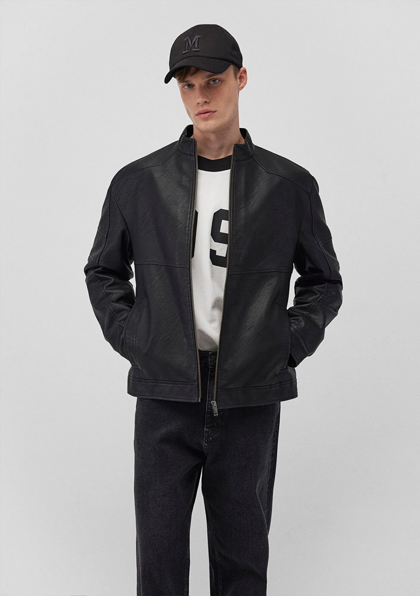 Faux Leather Black Jacket