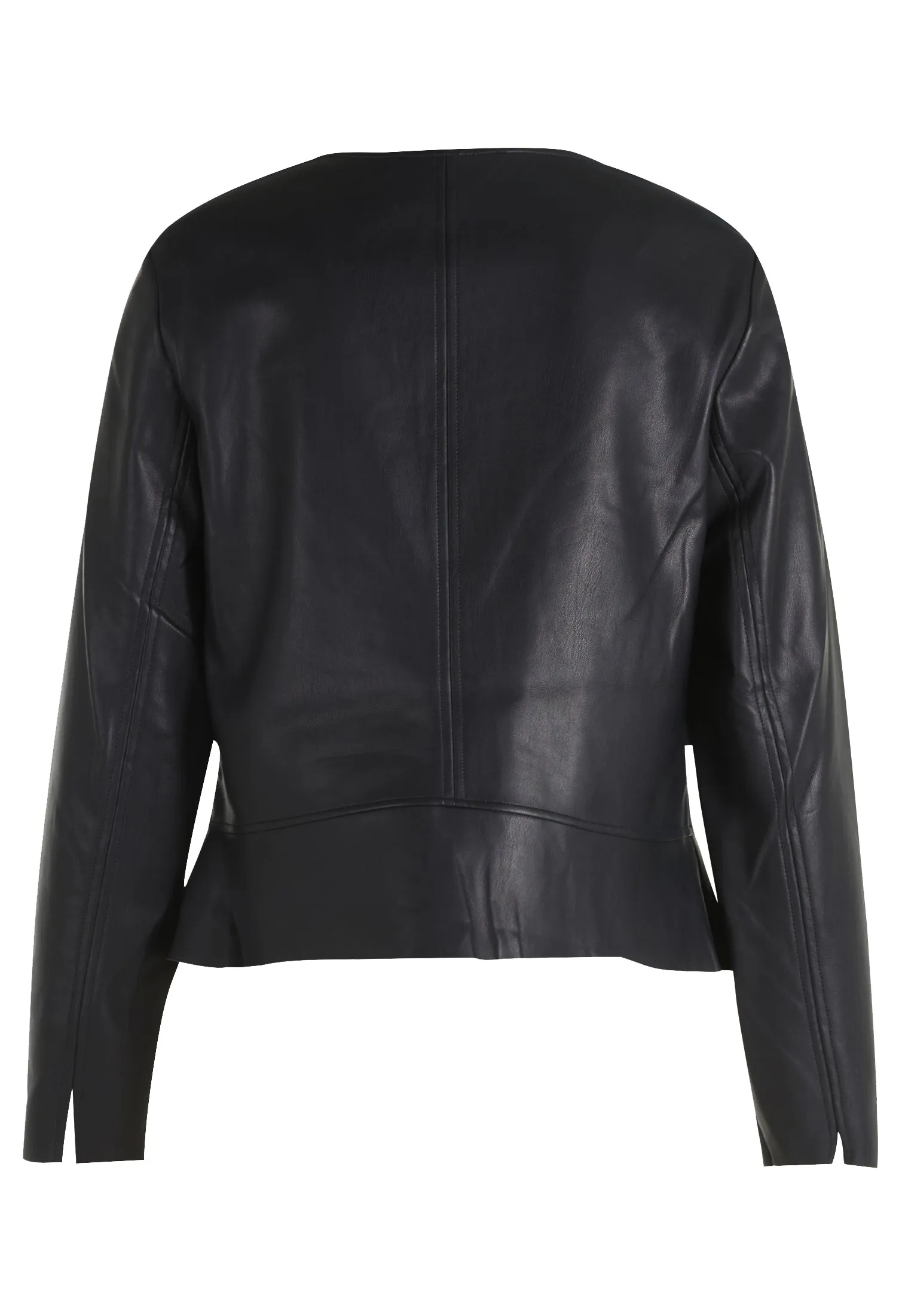 Faux Leather Blazer Jacket