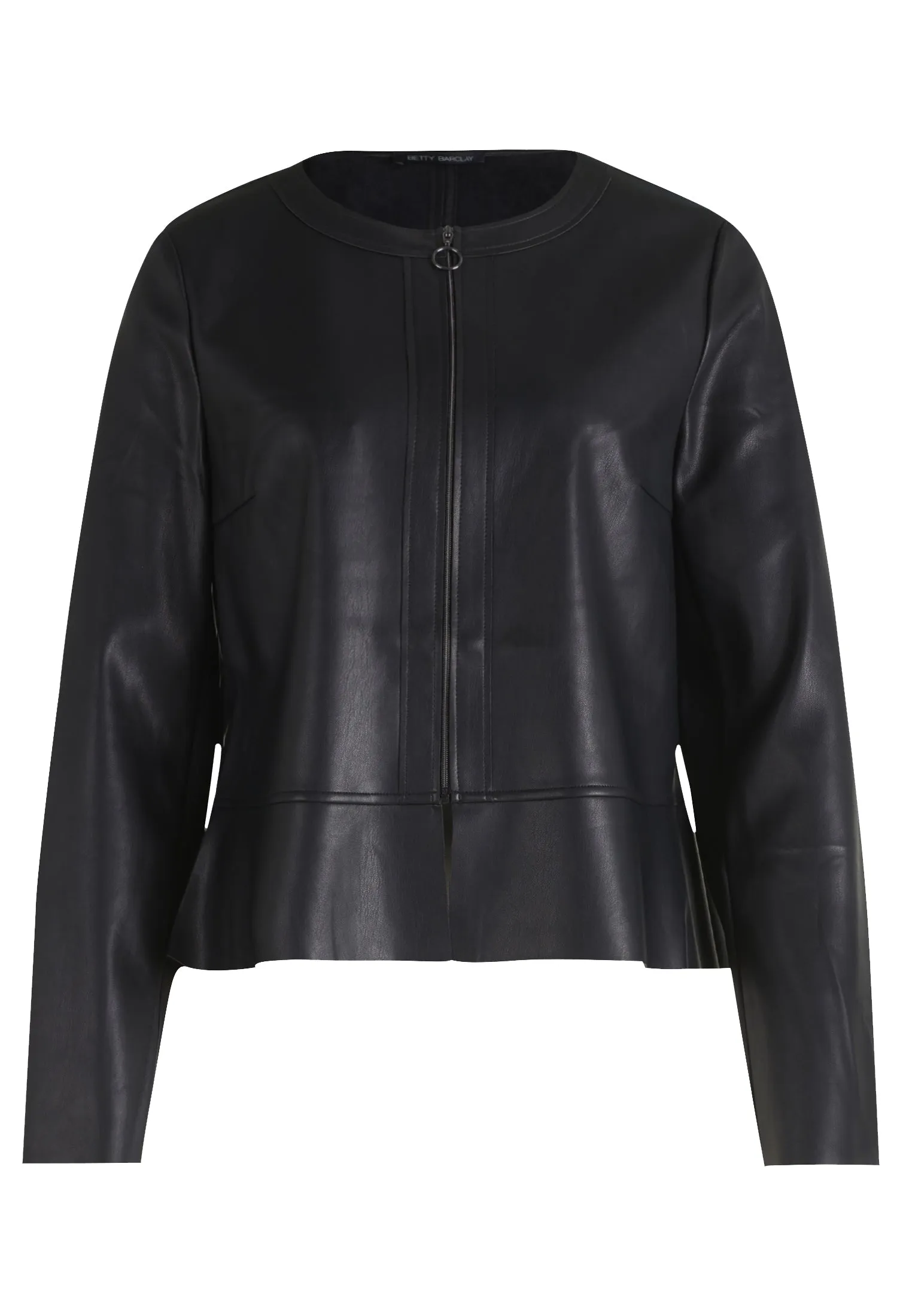 Faux Leather Blazer Jacket