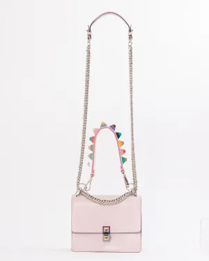Fendi Pink Leather Kan I Flap Bag
