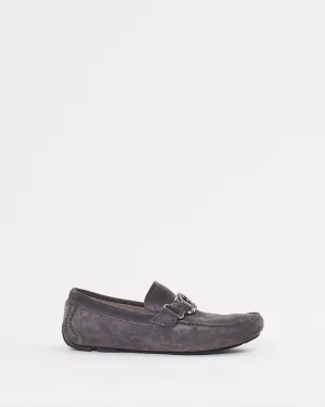 Ferragamo Grey Suede Men's Loafers - 8.5