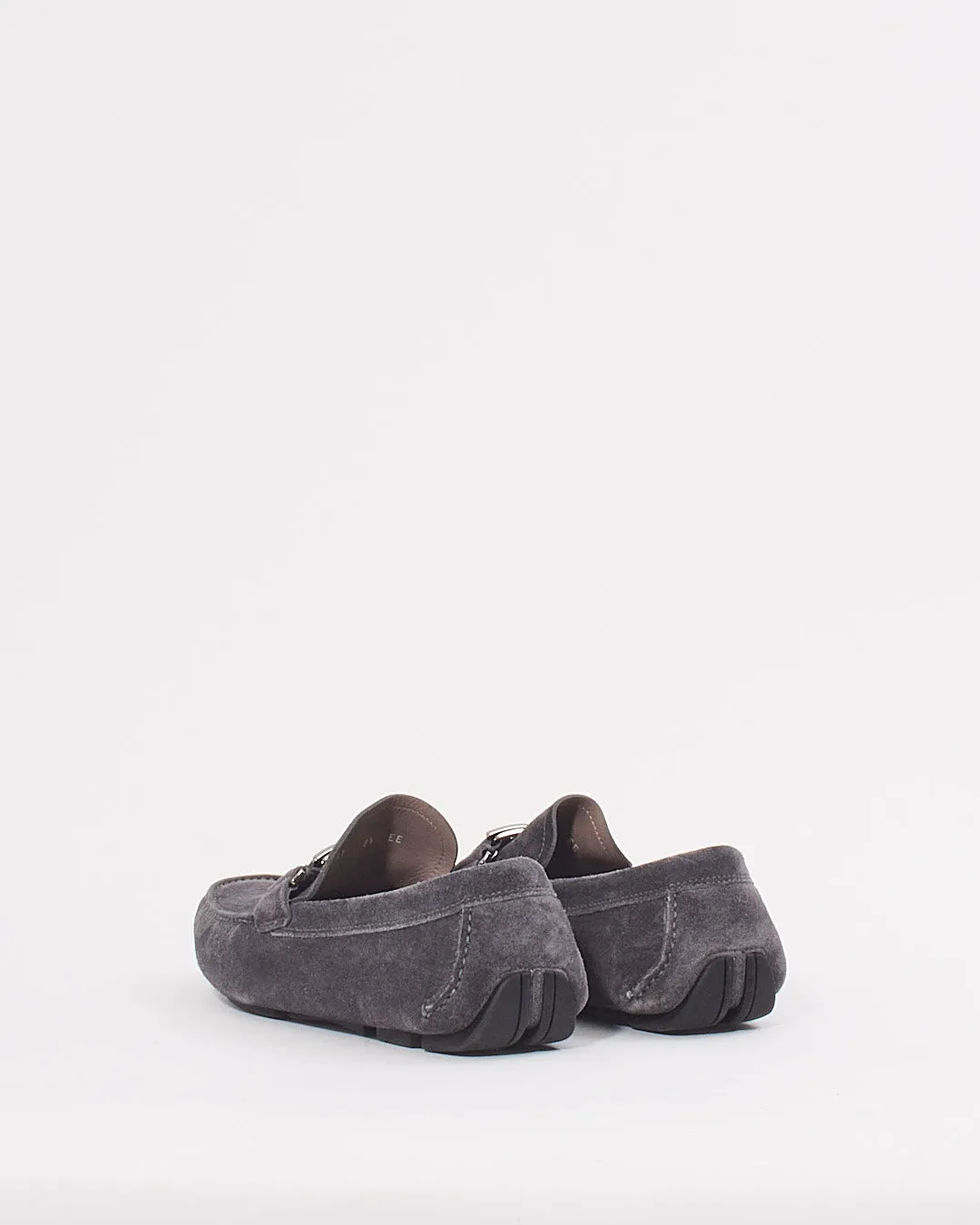Ferragamo Grey Suede Men's Loafers - 8.5
