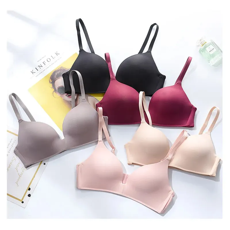 FINETOO Women's Wireless Push-Up Bra for A & B Cups, Small Bust, Seamless, Size 32 - 38