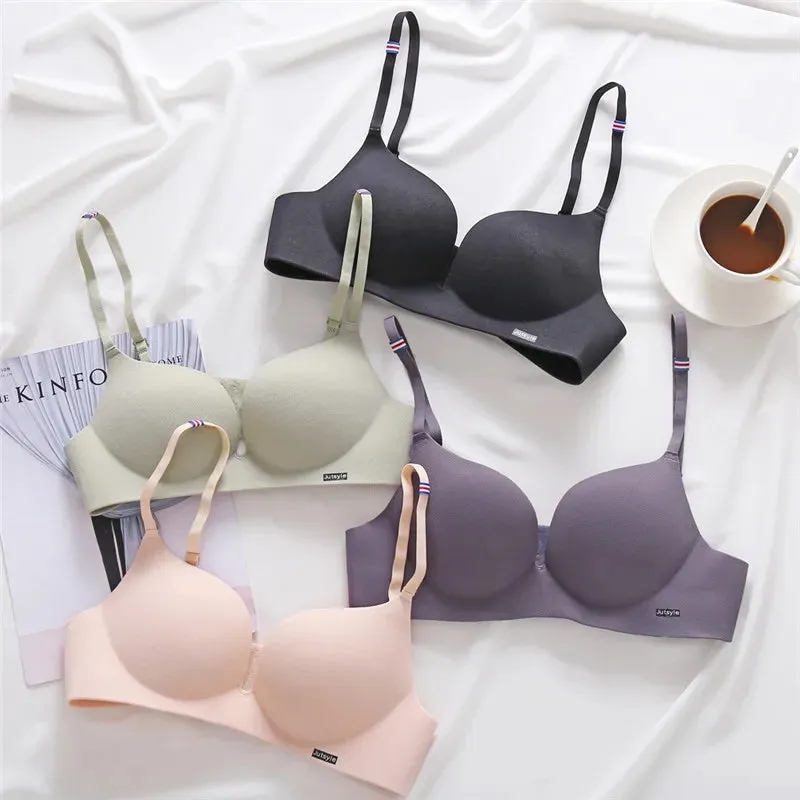 FINETOO Women's Wireless Push-Up Bra for A & B Cups, Small Bust, Seamless, Size 32 - 38