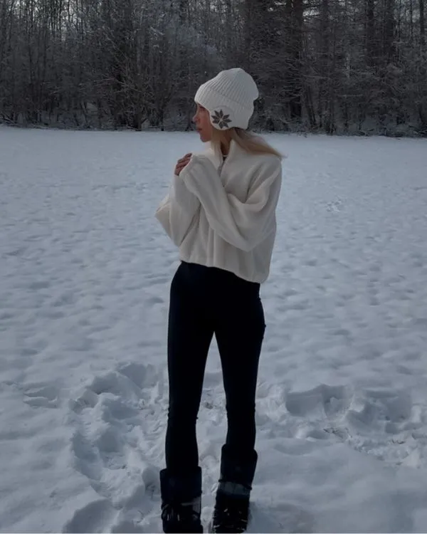 Fleece Pullover mit Kragen Caly