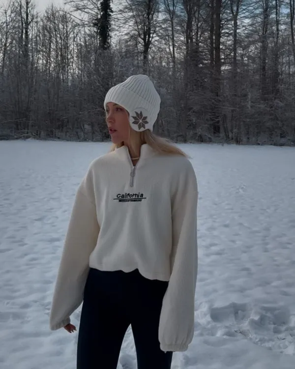 Fleece Pullover mit Kragen Caly
