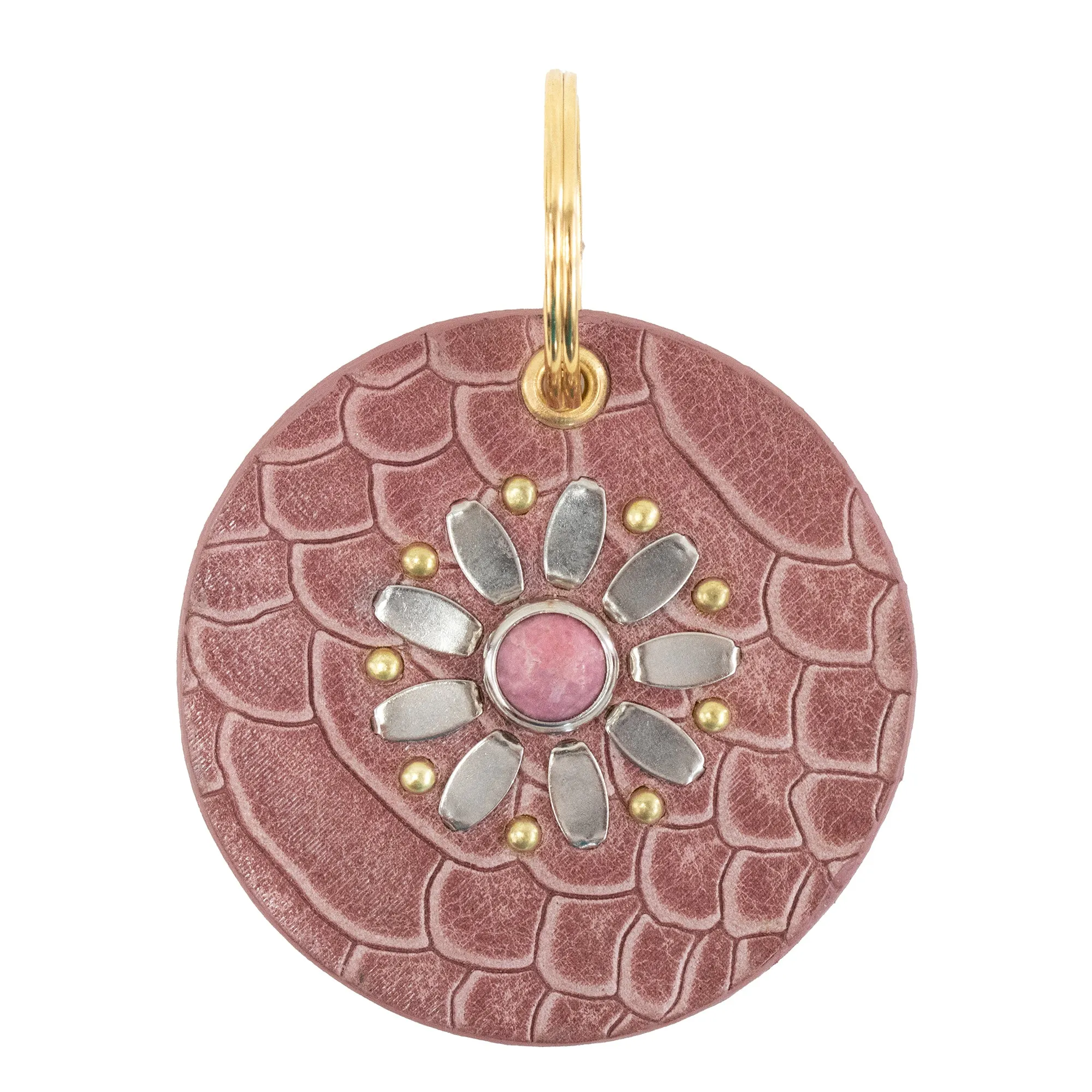 Flor Semi - Precious Stone Keychain