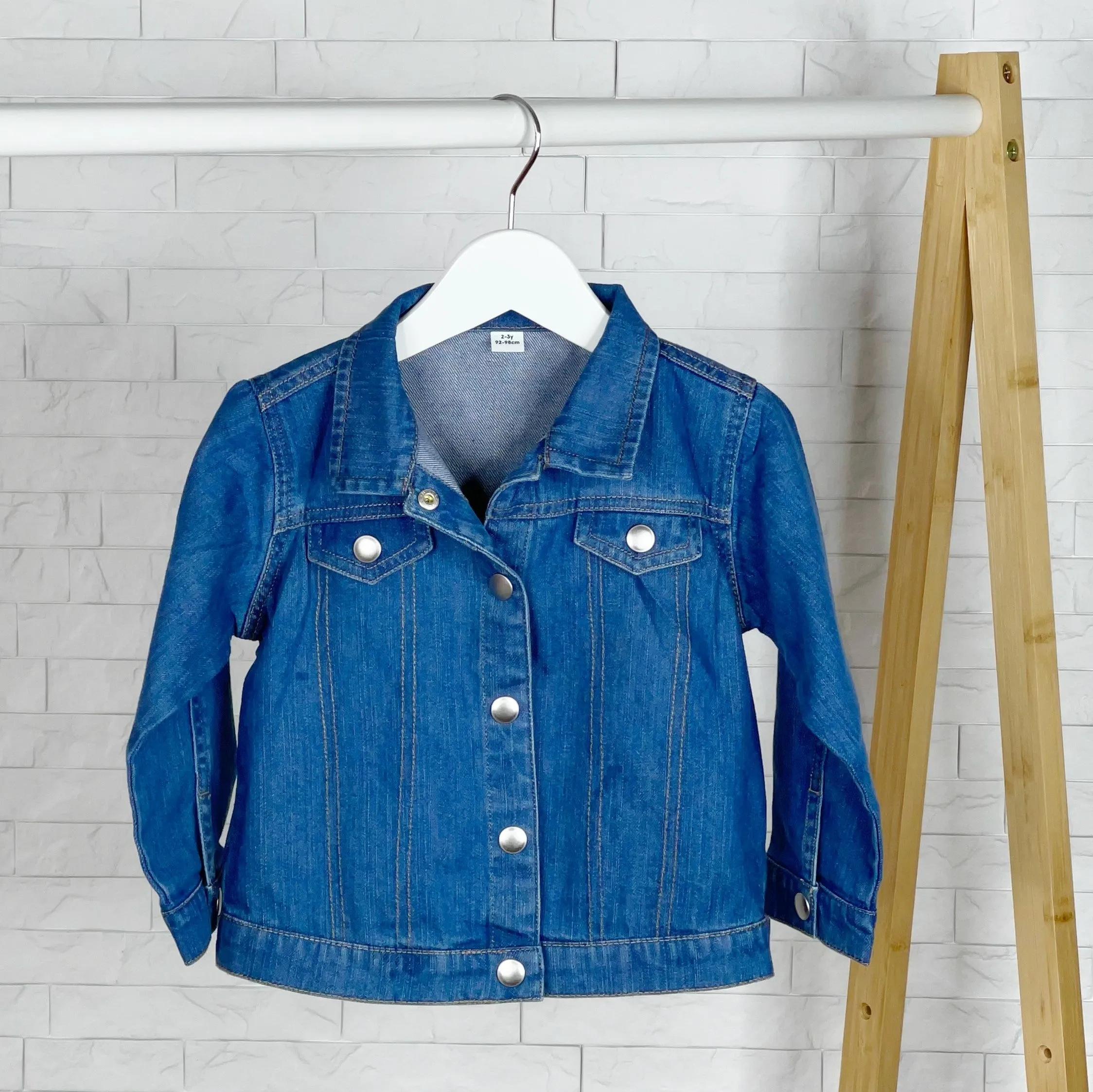 Floral Initial Personalised Denim Jacket For Girls