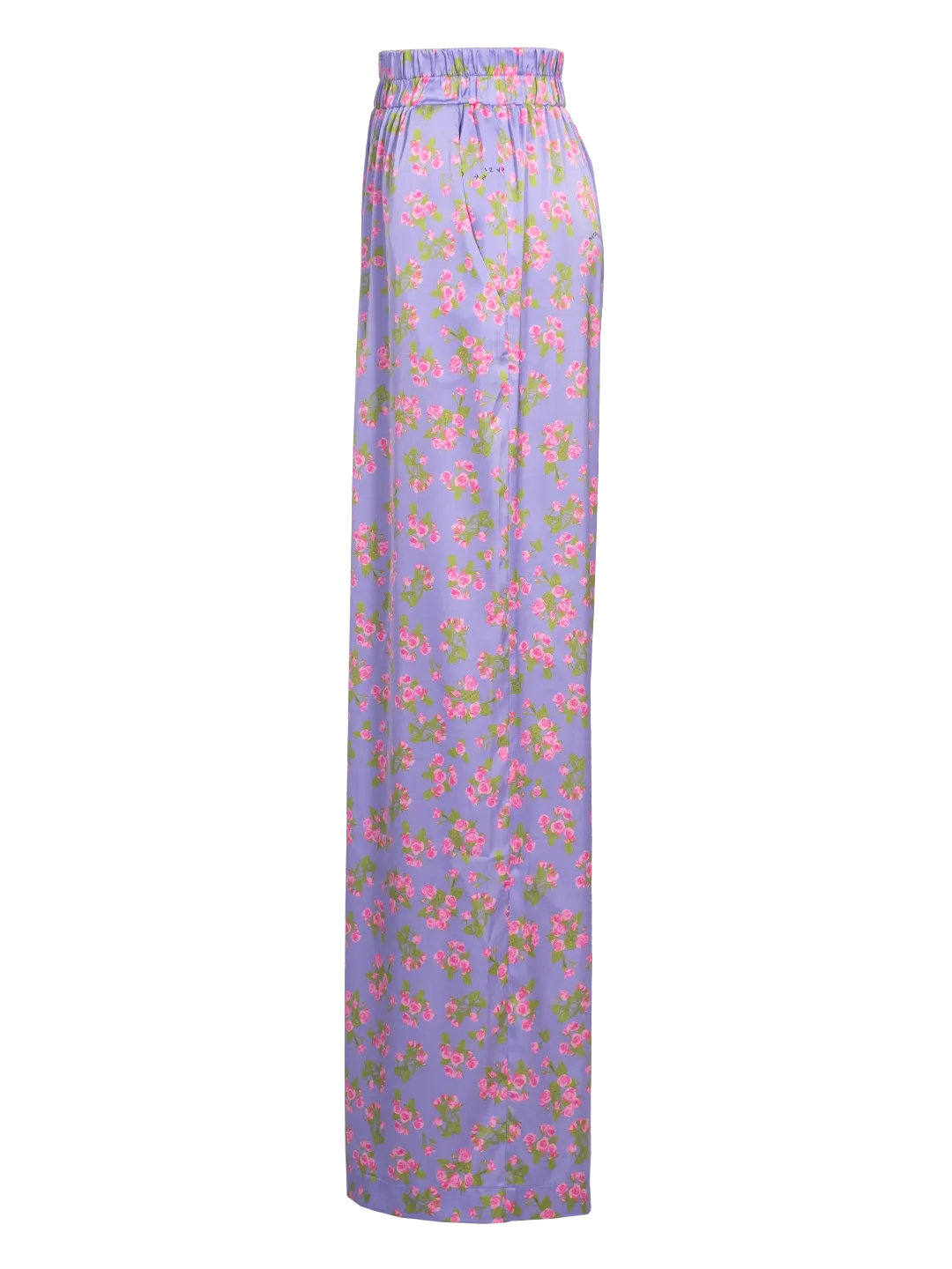 Floral-print High-rise Wide-leg Trousers