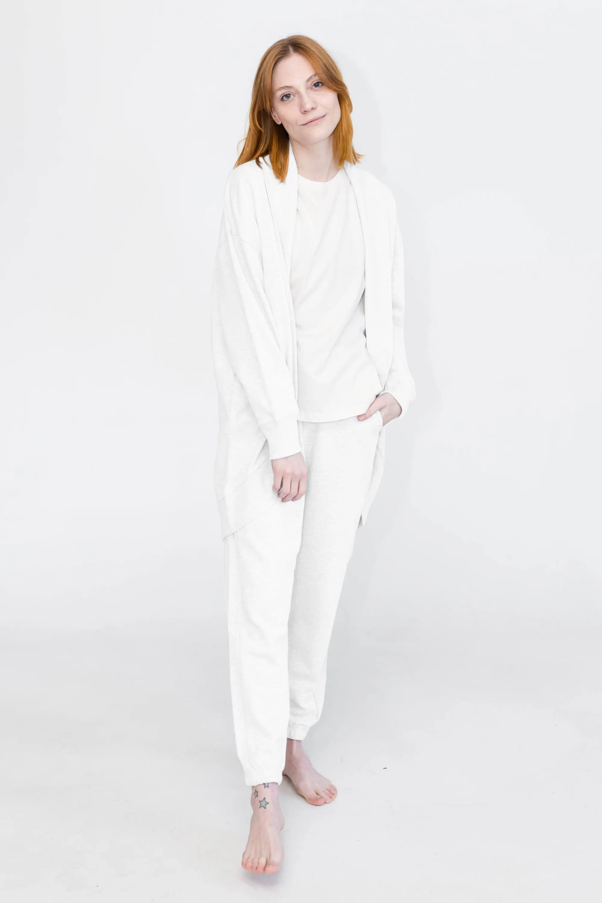 Florence Easy House Cardigan | White