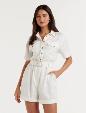 Flynn Denim Utility Playsuit