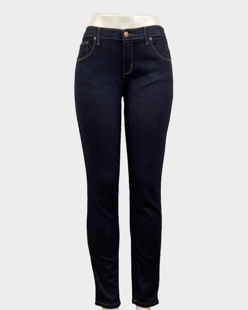 Forever 21 Dark-Wash Blue Skinny Jeans (W31)