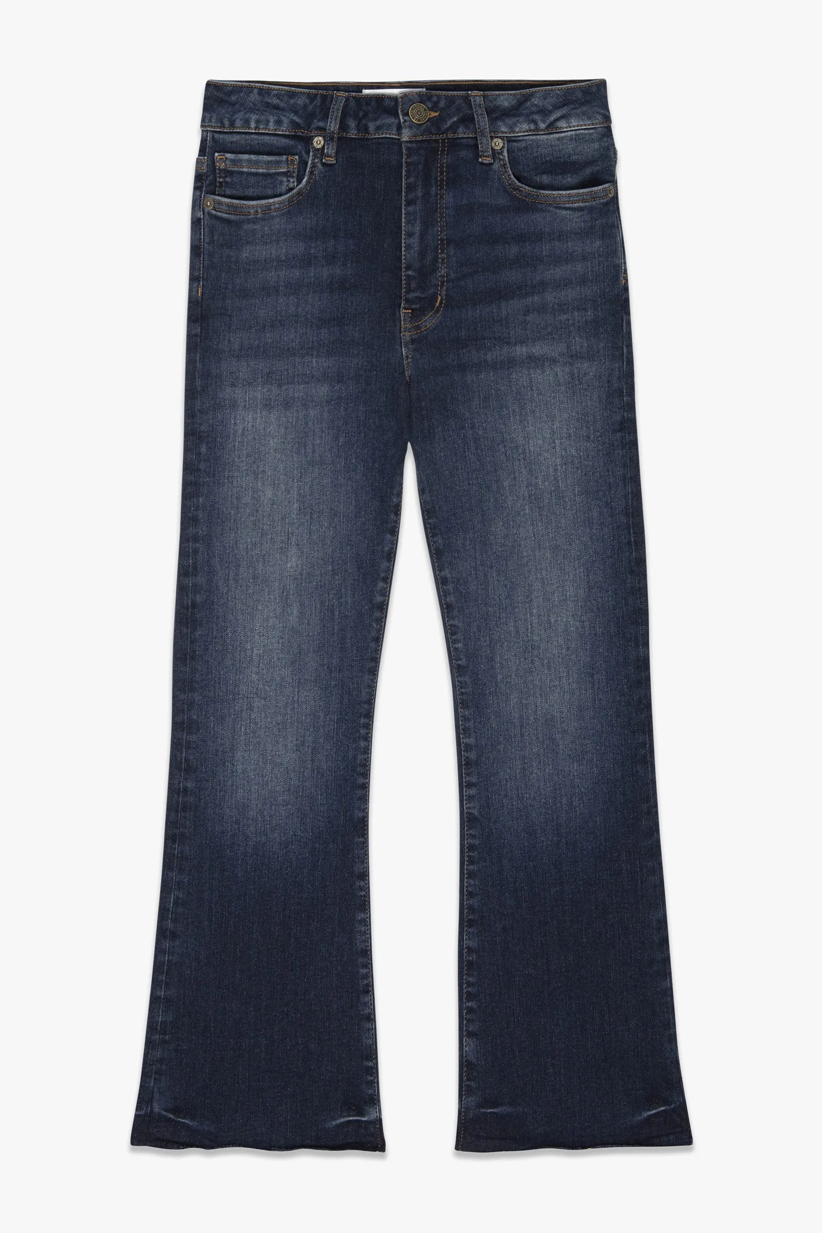 Frame Le Crop Mini Boot Raw After in Moonflower