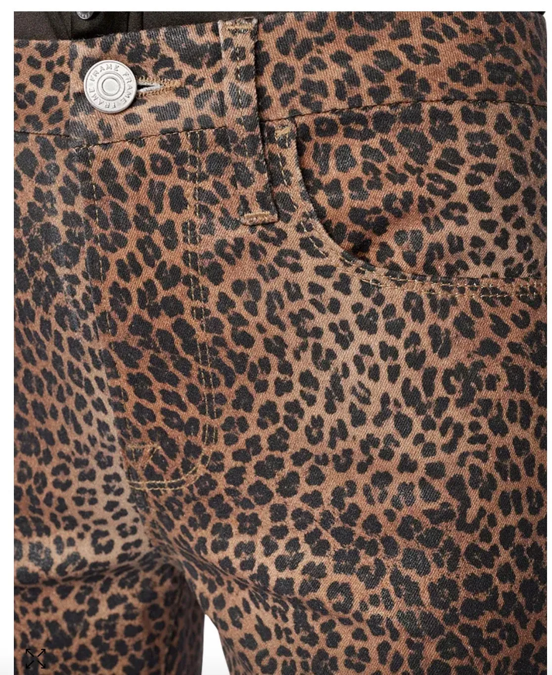 FRAME le Crop Mini Coated Bootcut Jeans in Leopard