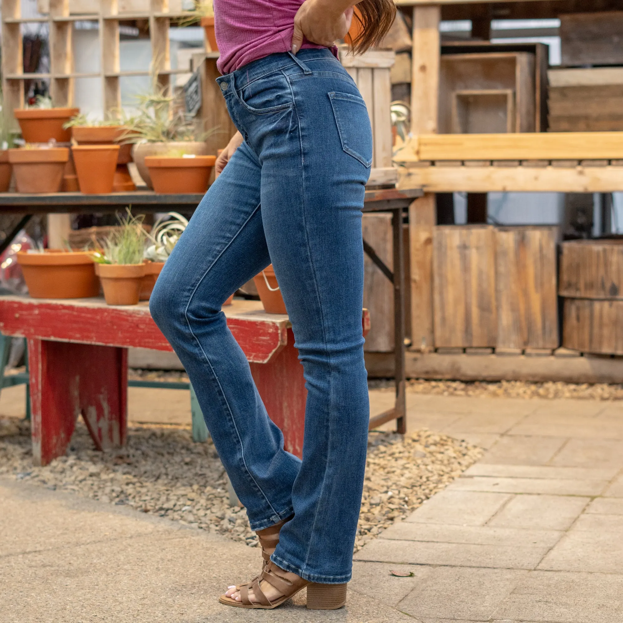 Gale High Rise Skinny Bootcut