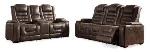 Game Zone Bark Power Reclining Sofa and Loveseat