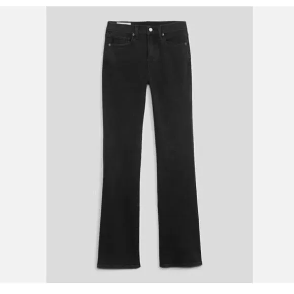 GAP 90's Baby Boot Jeans Y2k Mid Rise Stretch Black BOHO Bootcut Jeans Size 26/2