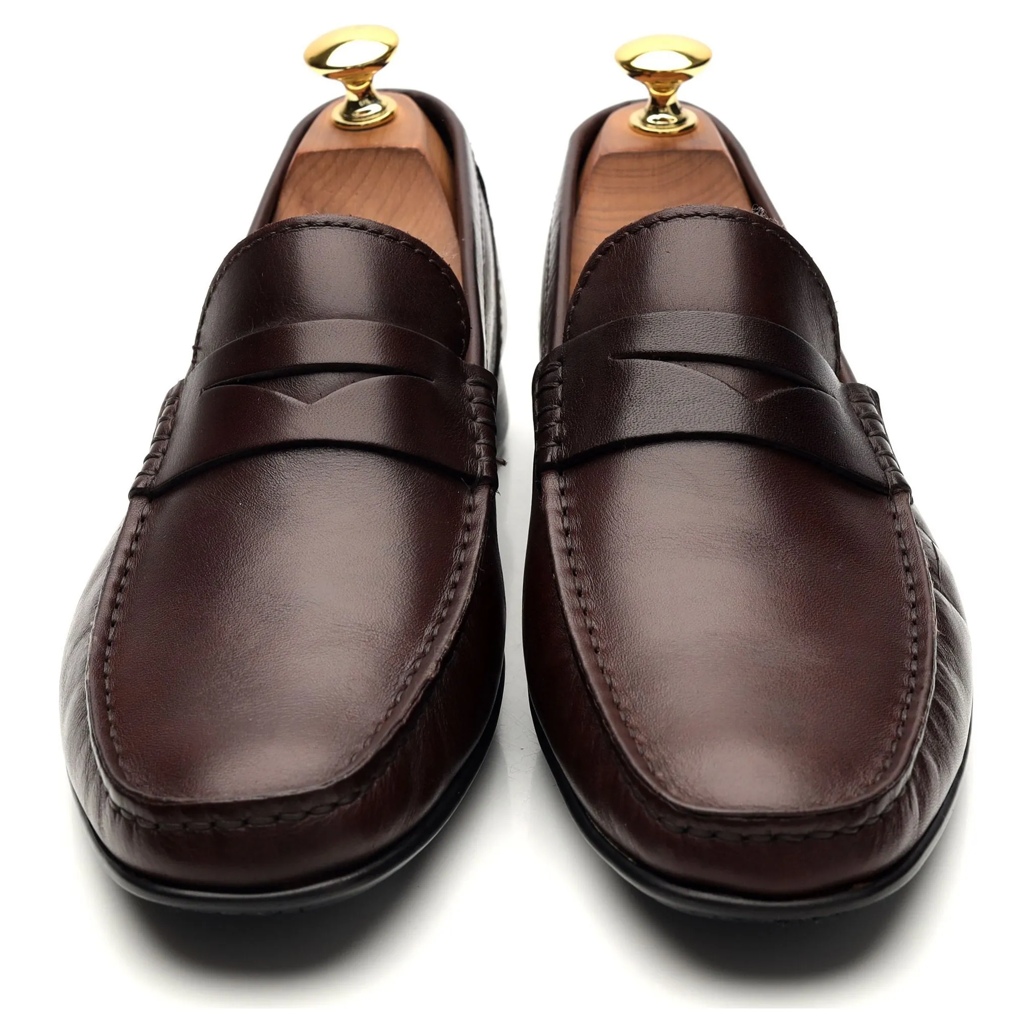 'Genoa' Dark Brown Leather Driving Loafers UK 6 E