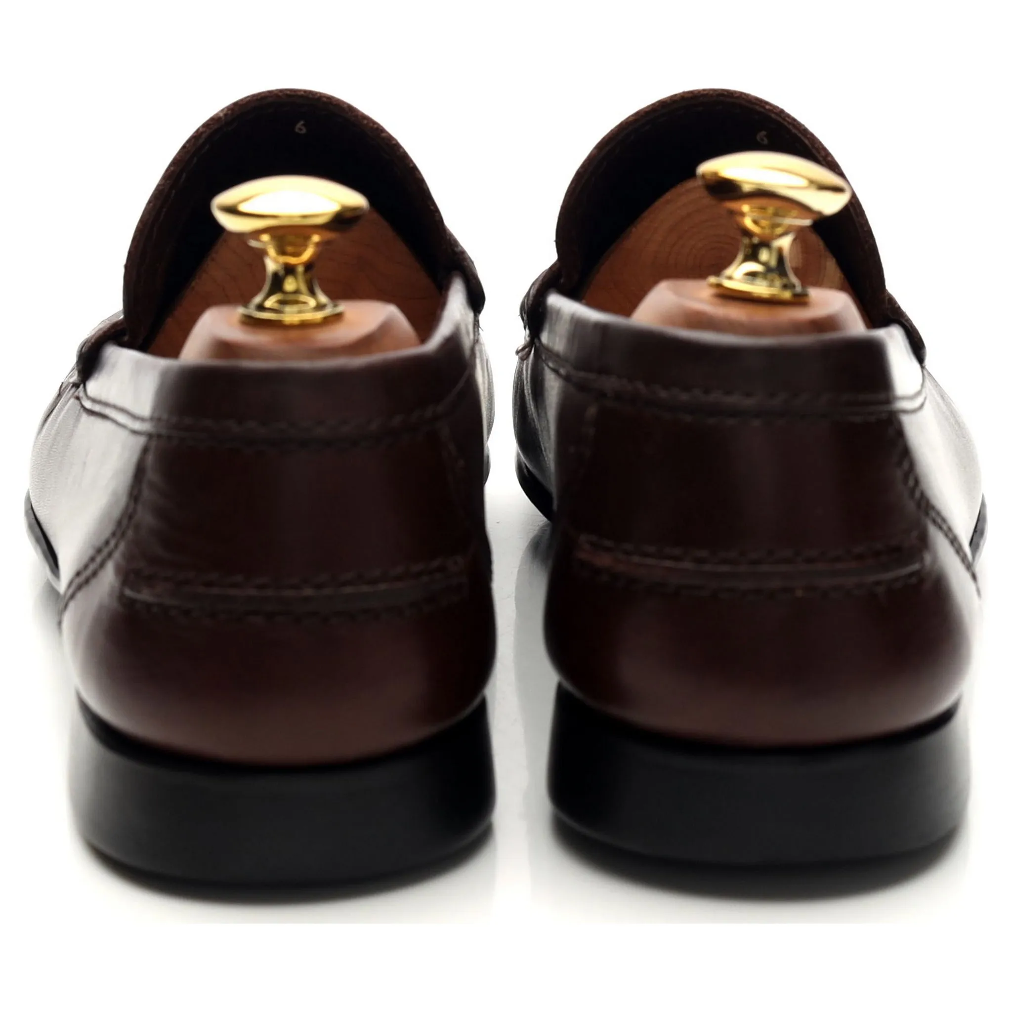 'Genoa' Dark Brown Leather Driving Loafers UK 6 E