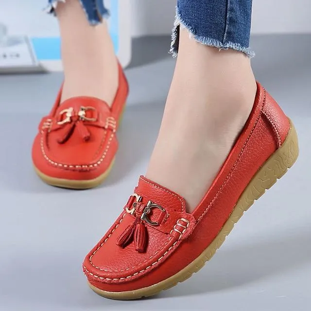 Genuine Leather Women Casual Shoes