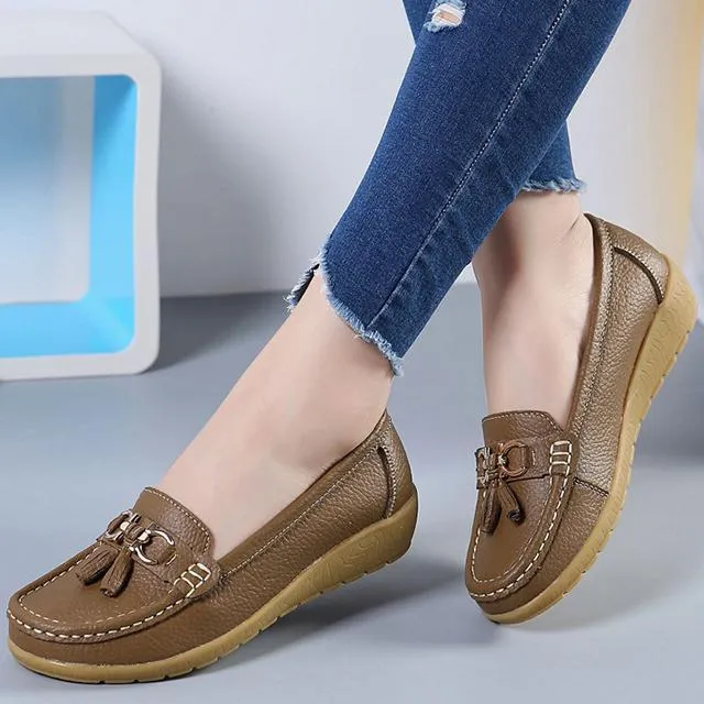 Genuine Leather Women Casual Shoes