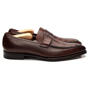 'George' Dark Brown Grain Leather Loafers UK 8.5 E