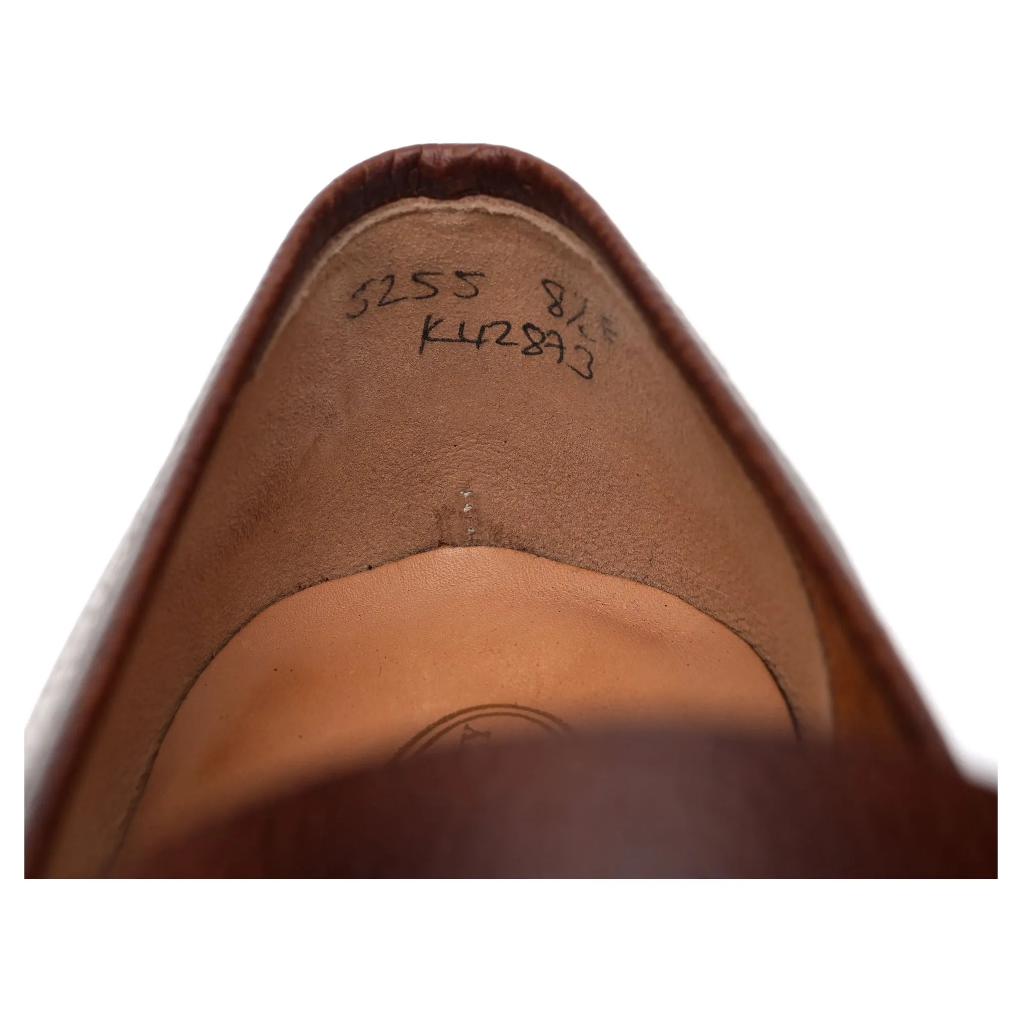 'George' Dark Brown Grain Leather Loafers UK 8.5 E