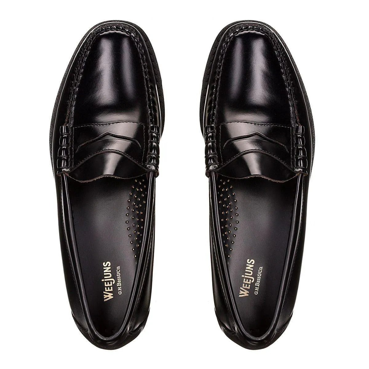 GH Bass Larson Penny Loafer Black/Wine