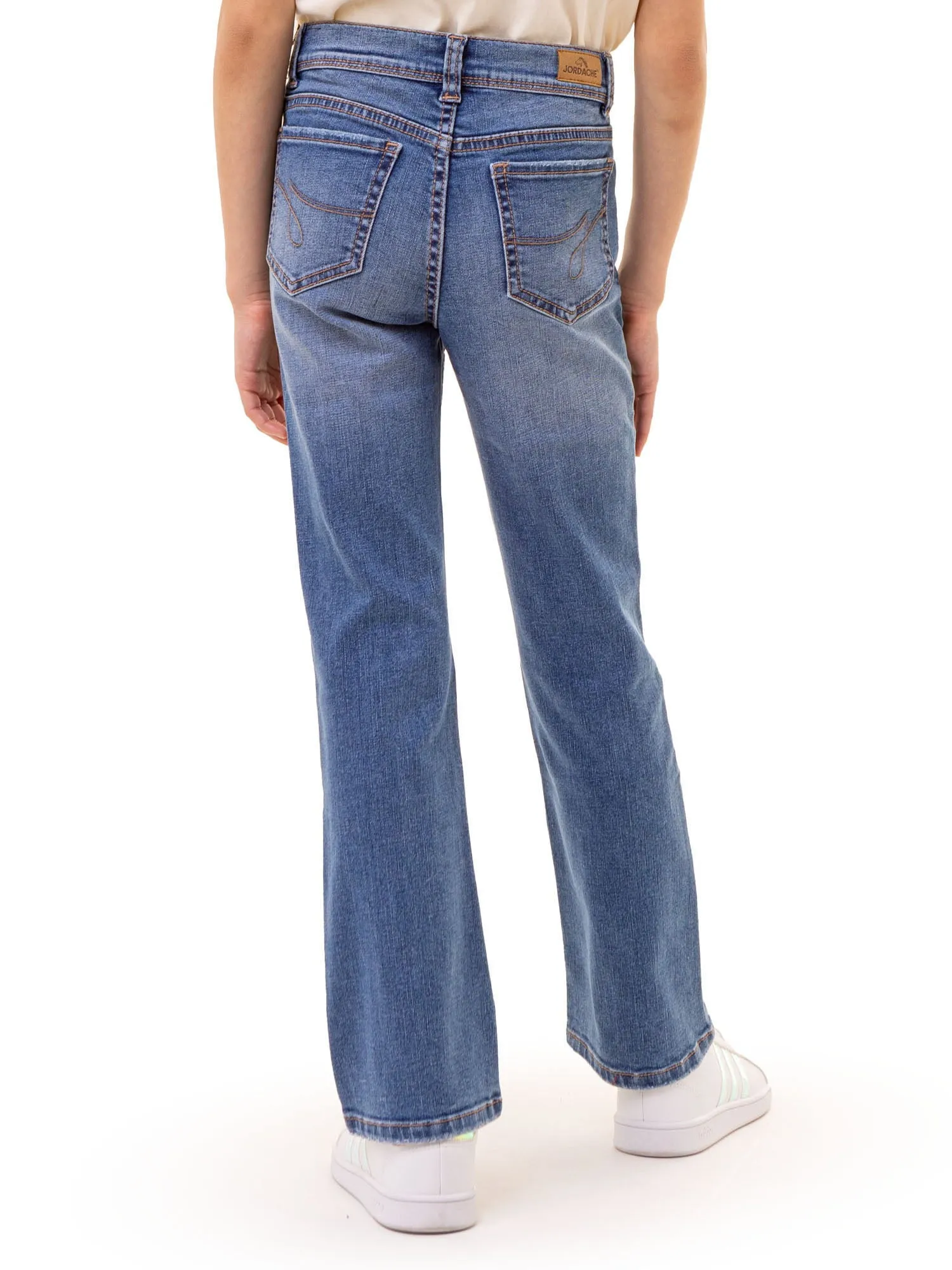 Girls Destructed Bootcut Jeans