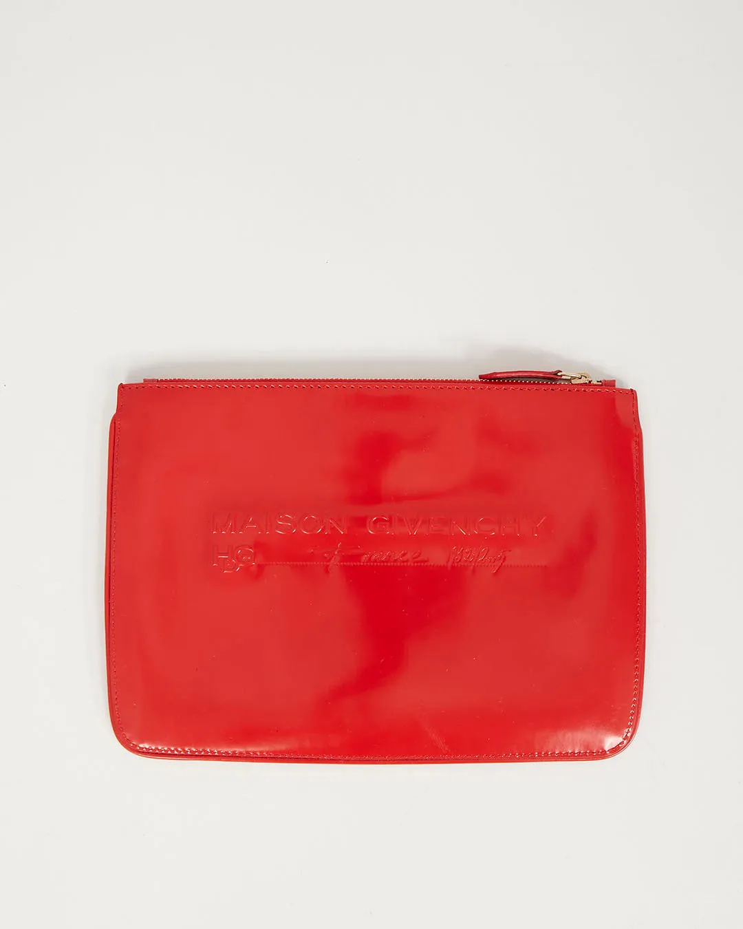 Givenchy Red Paisley Leather Pouch