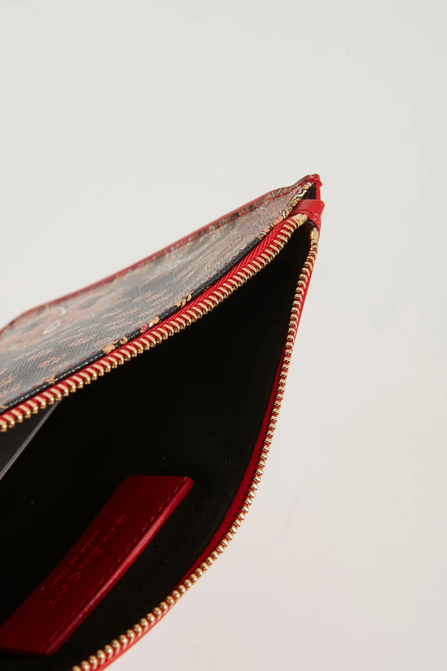 Givenchy Red Paisley Leather Pouch