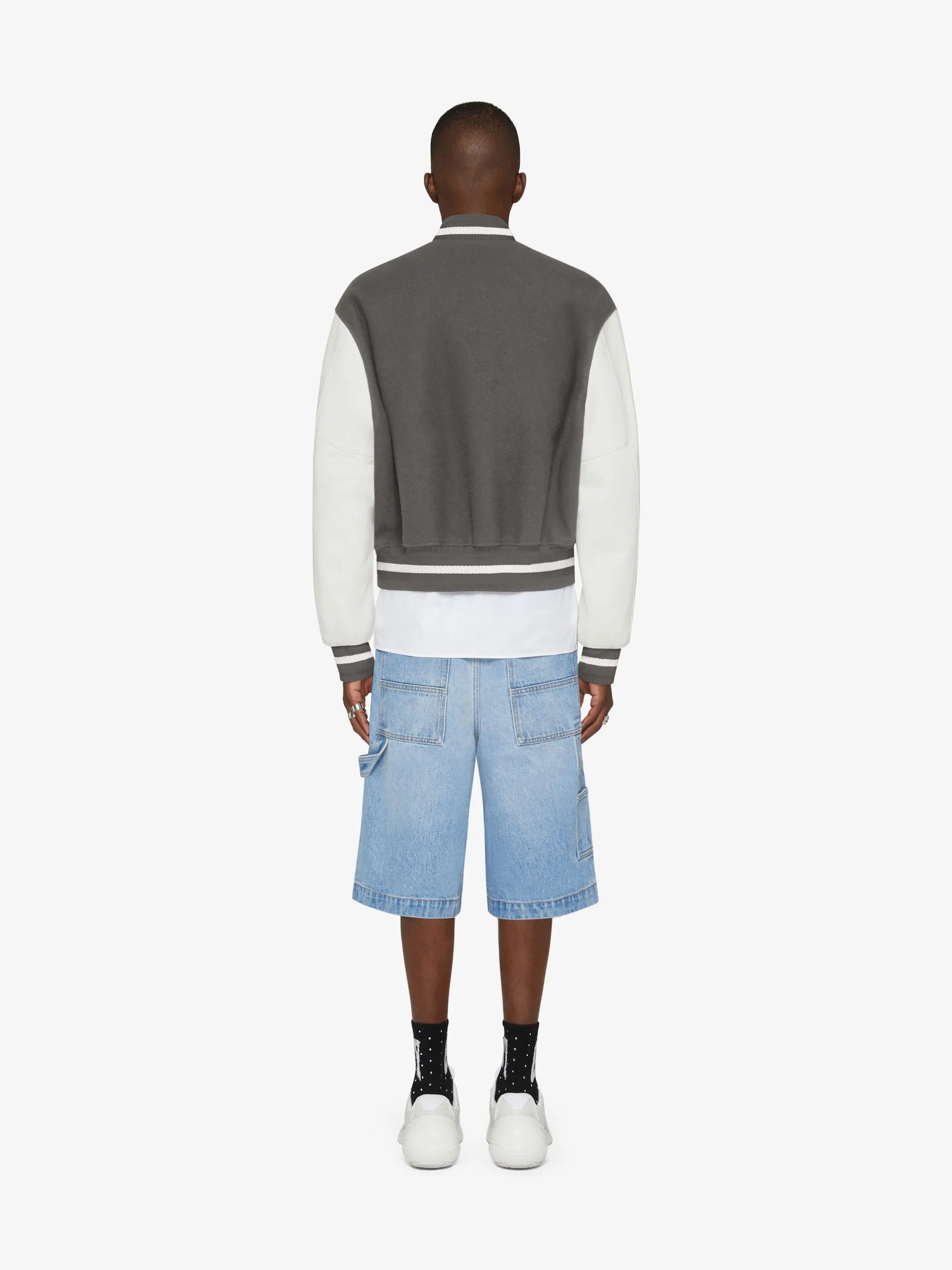 Givenchy Varsity Jacket In Wool And Leather