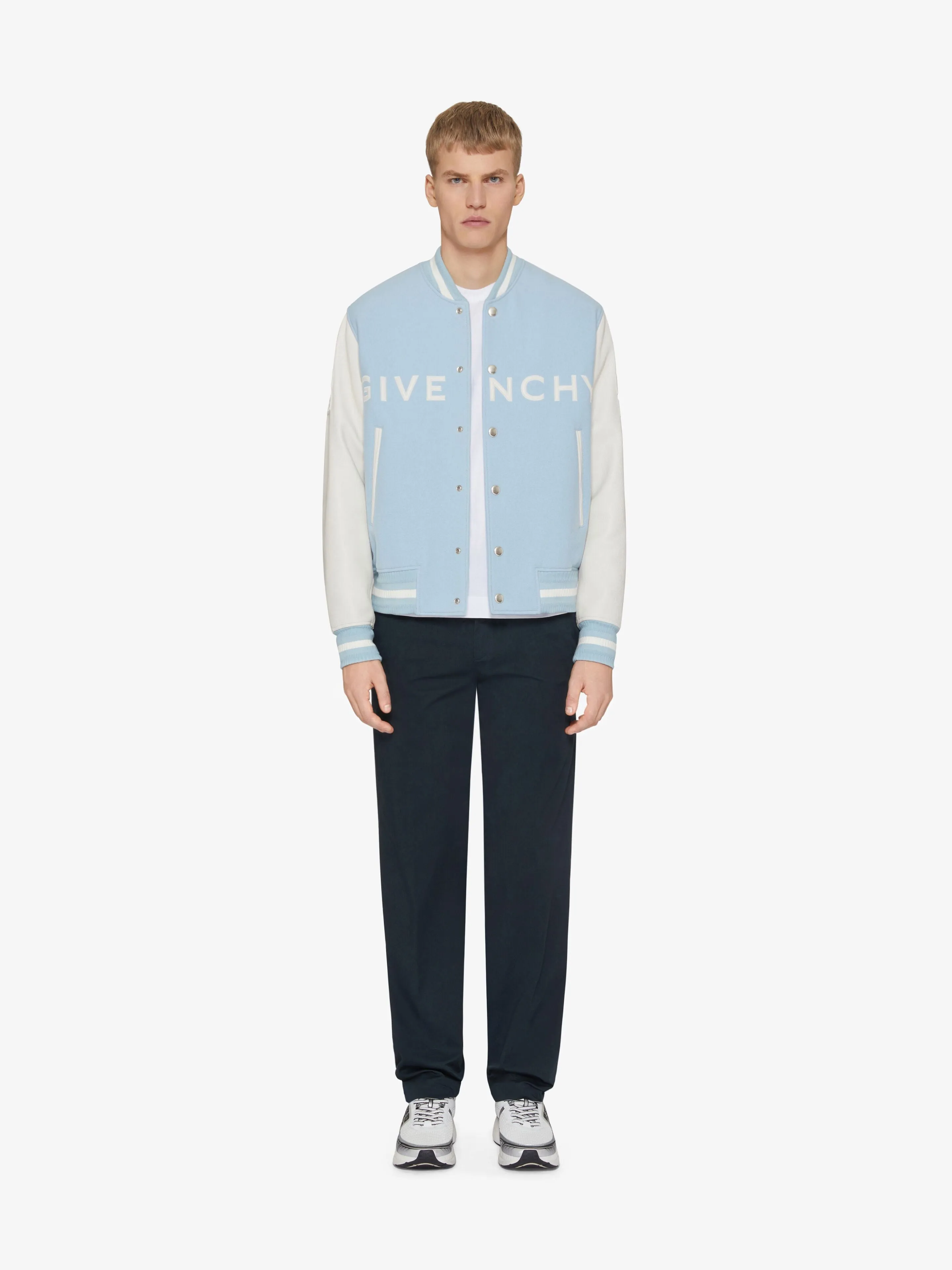 Givenchy Varsity Jacket In Wool And Leather