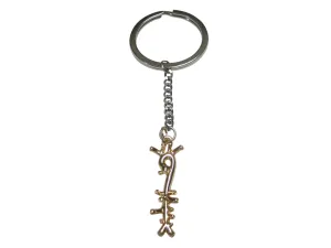 Gold Toned Medical Anatomical Aorta Artery Pendant Keychain