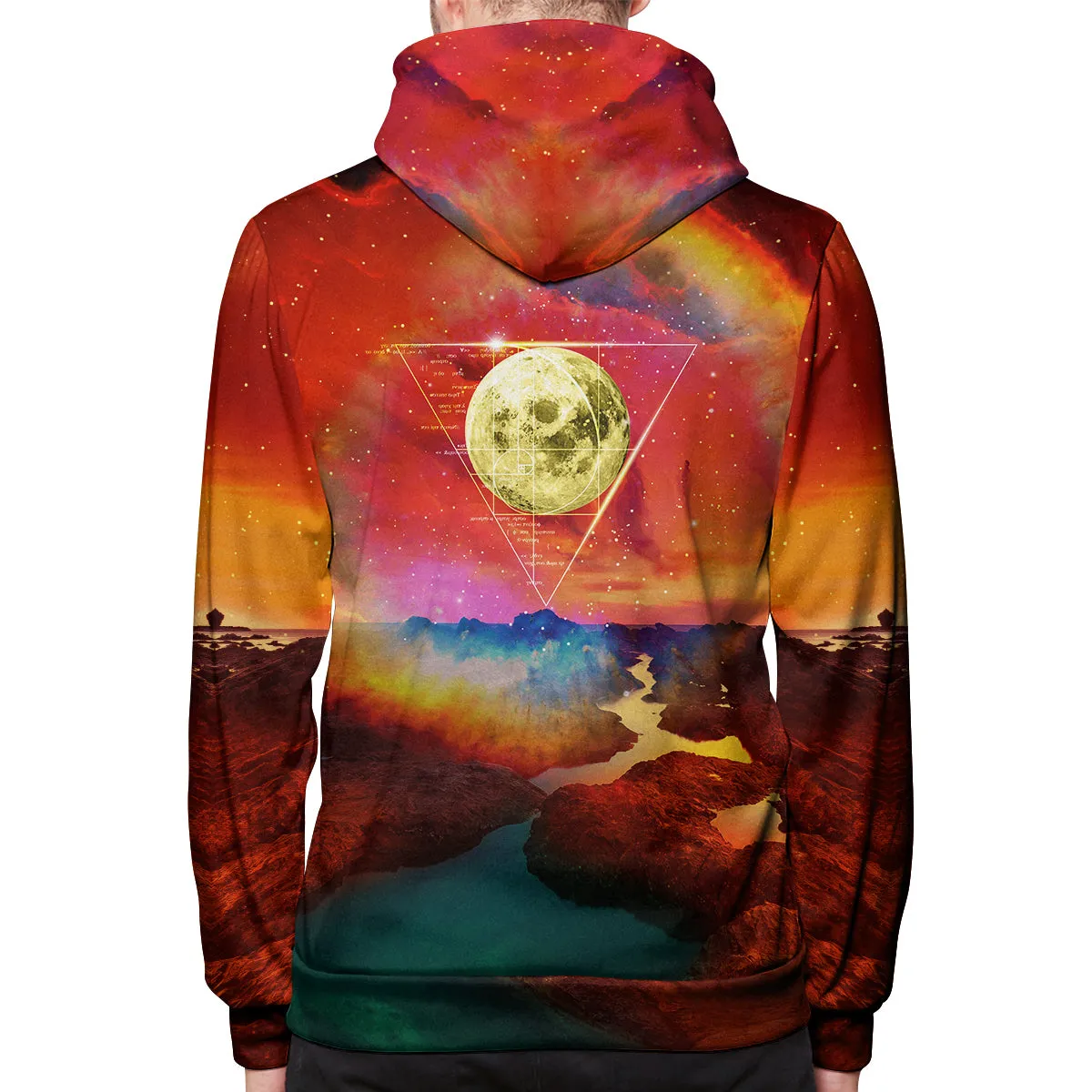 Golden Ratio Moon Pullover Hoodie