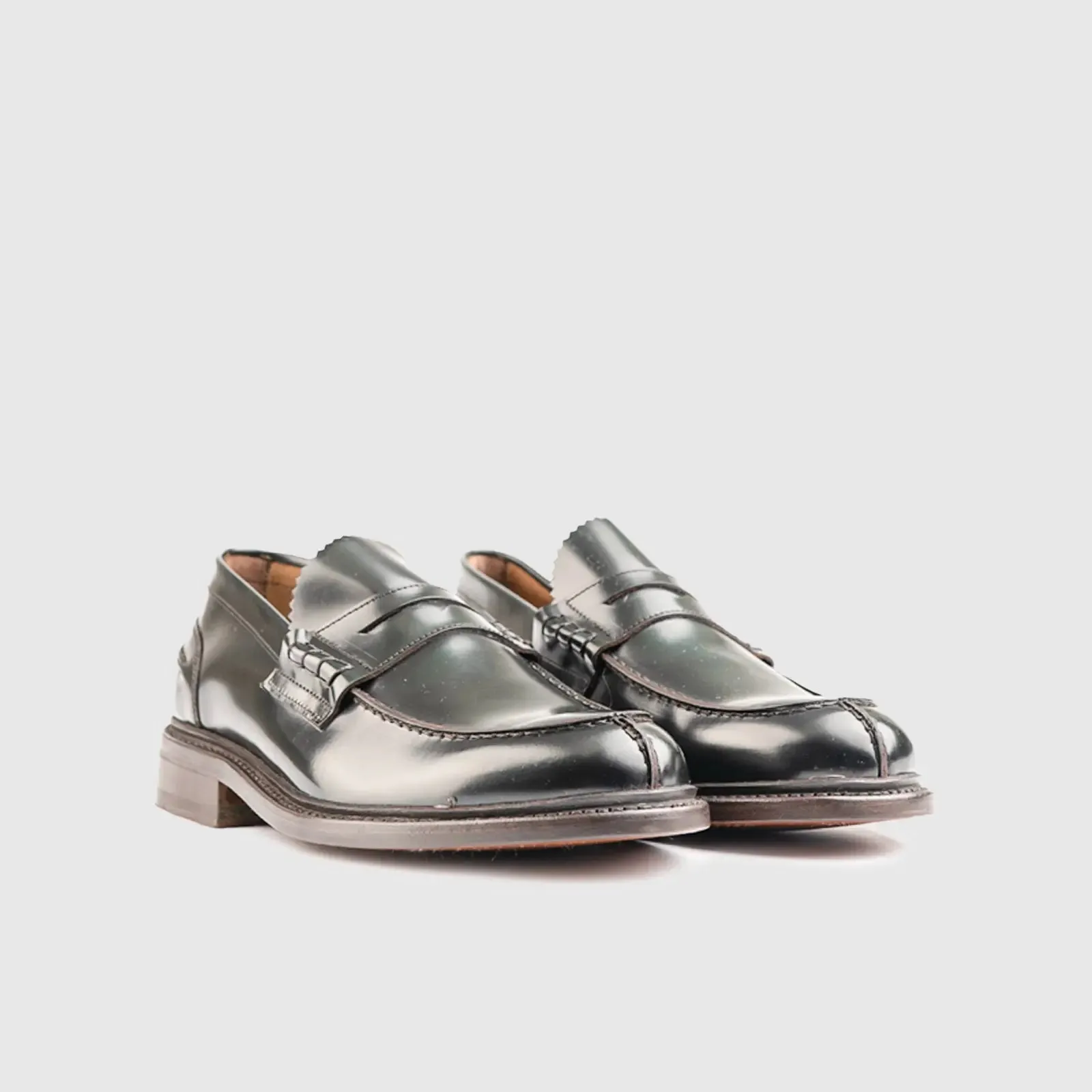 Goodyear Welt Split Toe Penny Loafer 11020 Black