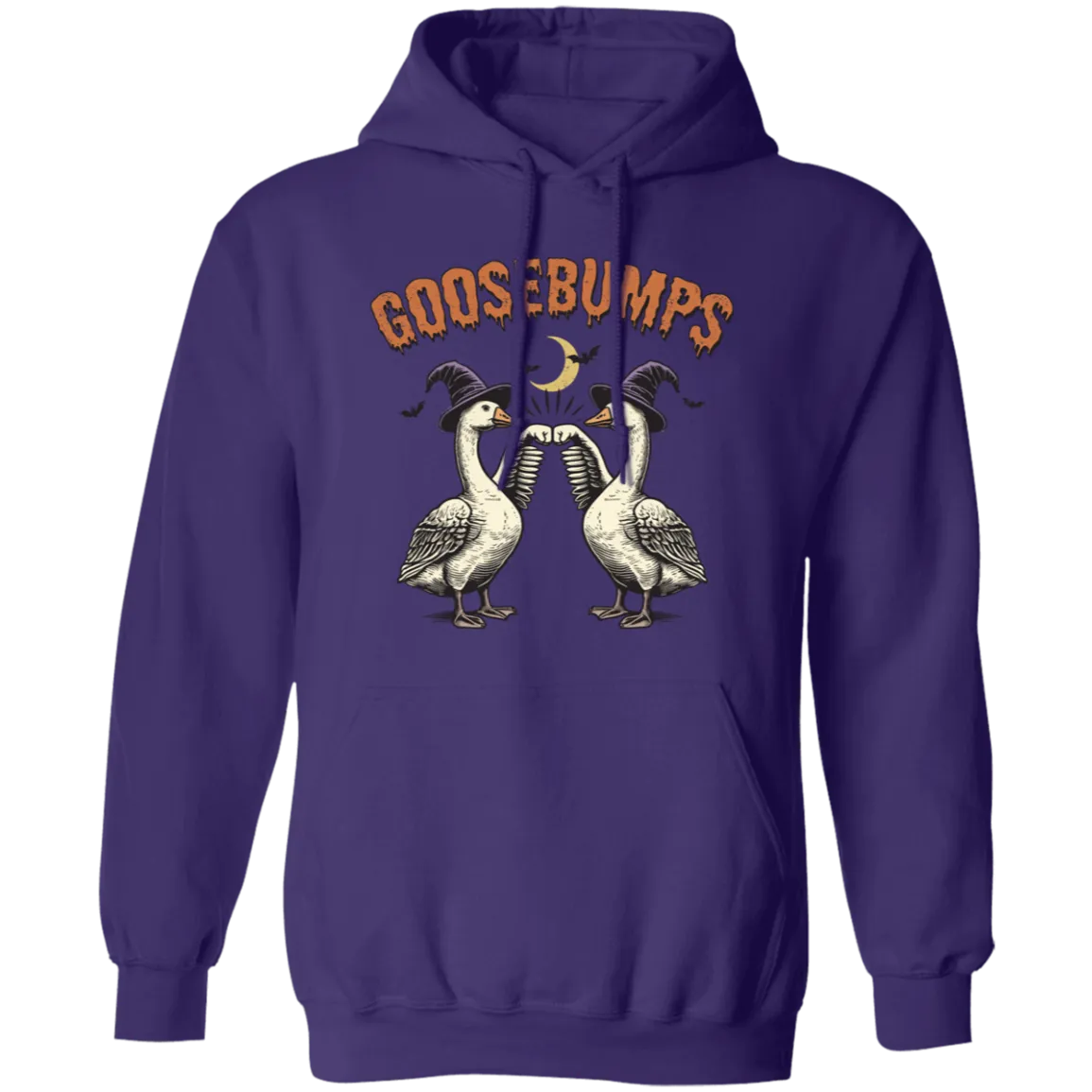 Goosebumps Halloween Hoodie – Spooky Goose Gildan Fleece Pullover