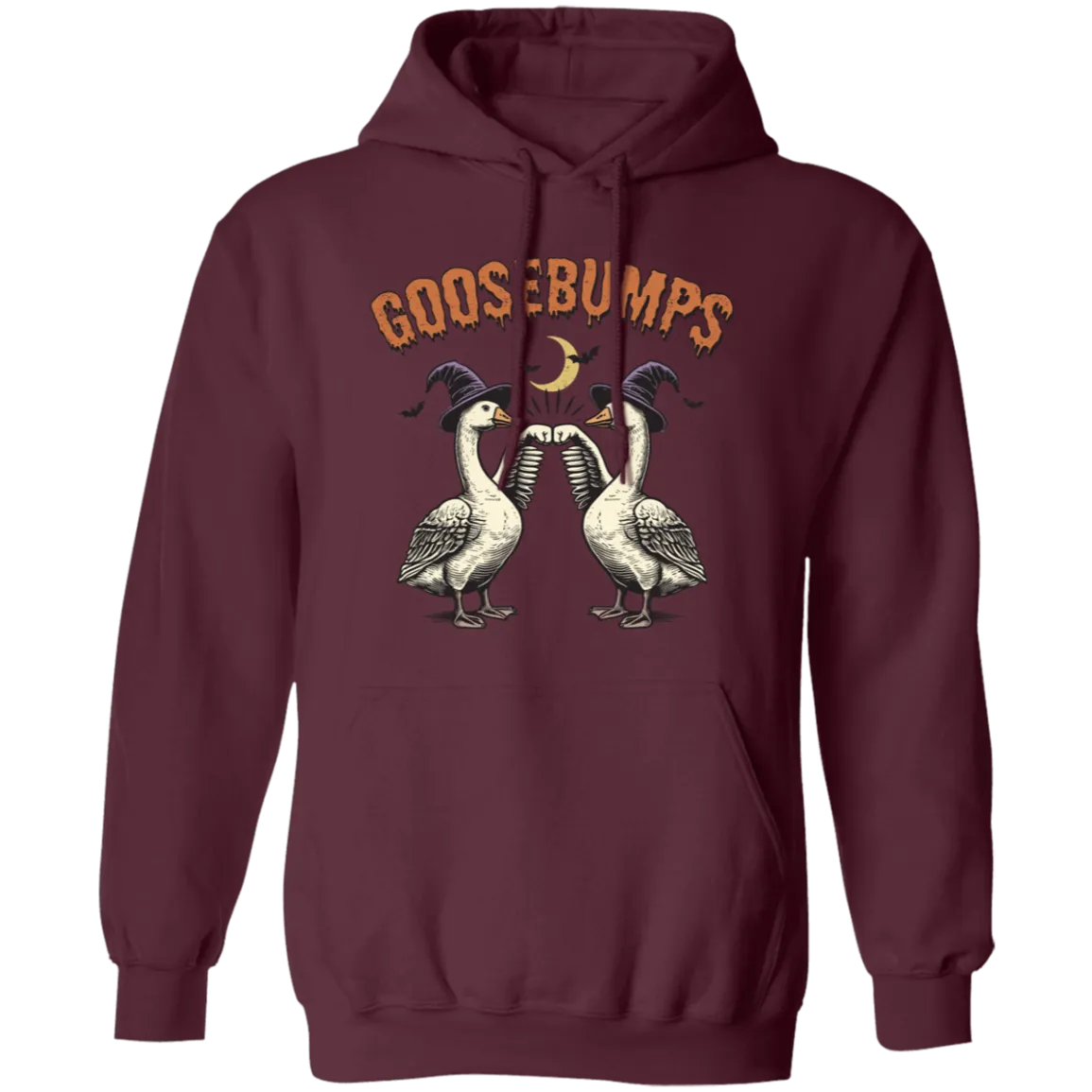 Goosebumps Halloween Hoodie – Spooky Goose Gildan Fleece Pullover