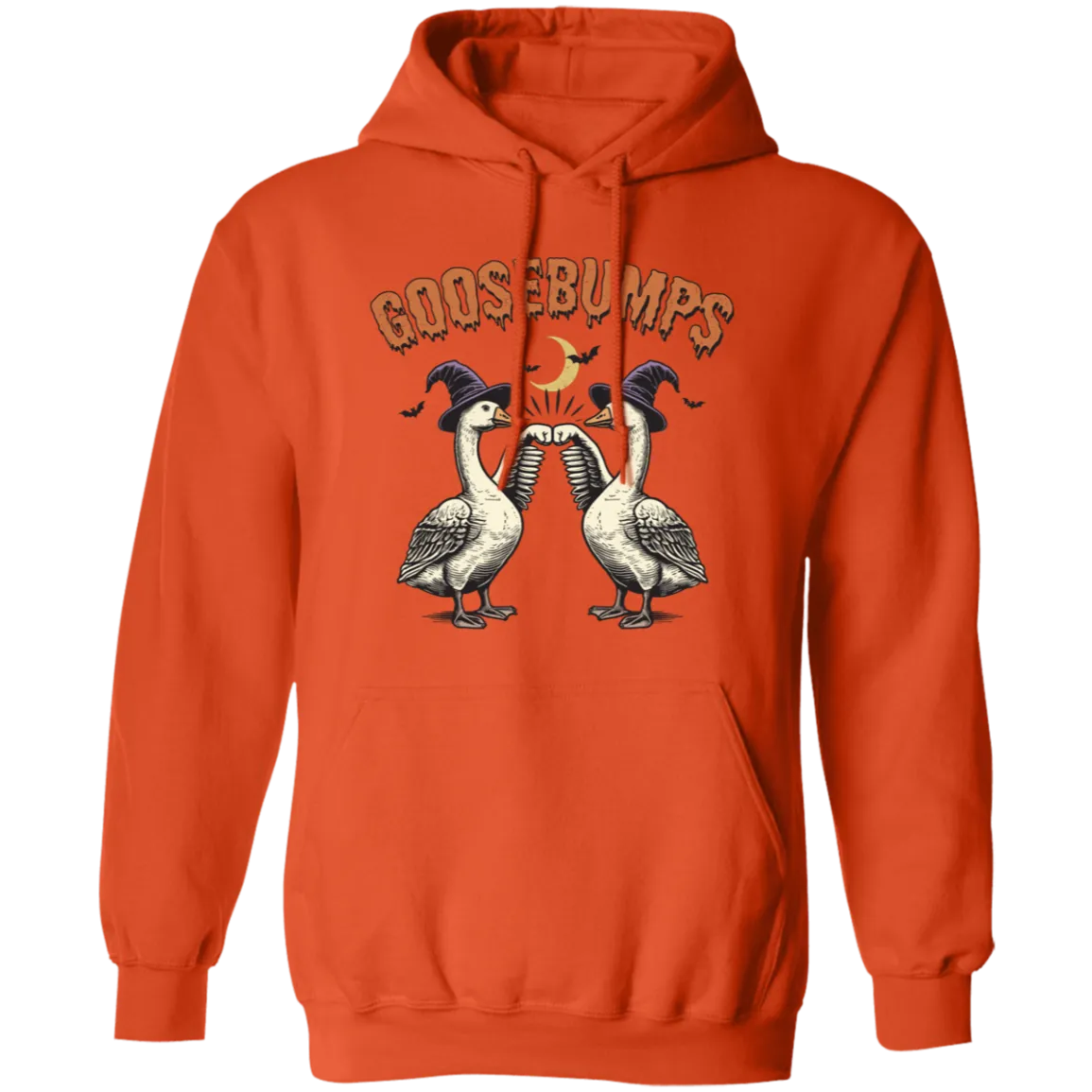 Goosebumps Halloween Hoodie – Spooky Goose Gildan Fleece Pullover