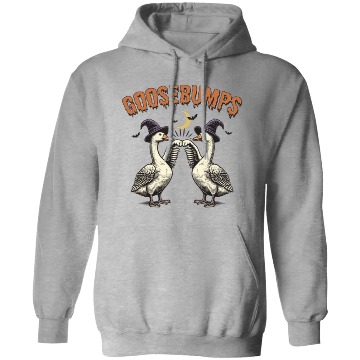 Goosebumps Halloween Hoodie – Spooky Goose Gildan Fleece Pullover
