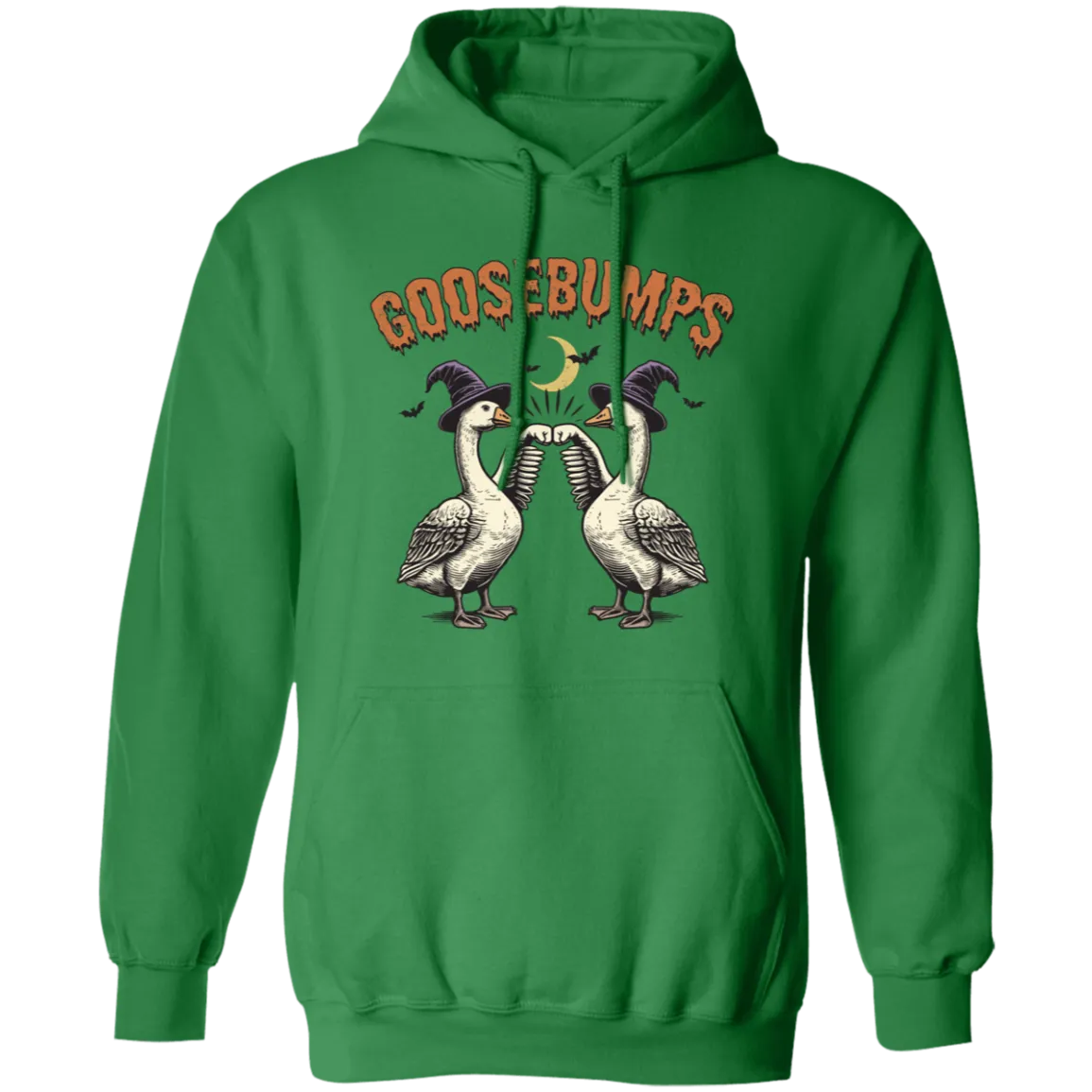 Goosebumps Halloween Hoodie – Spooky Goose Gildan Fleece Pullover