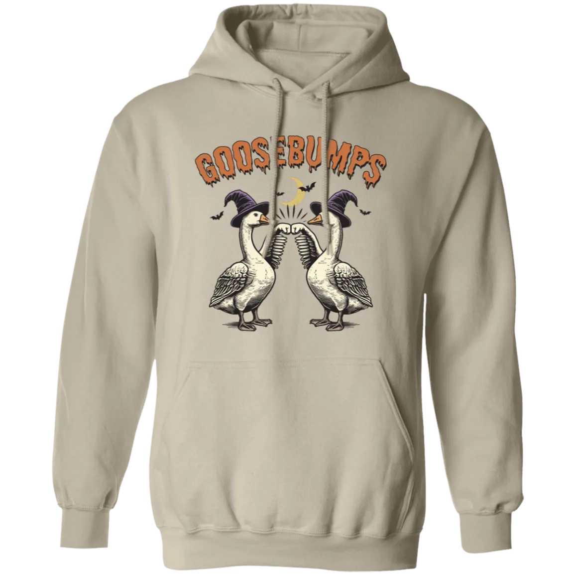 Goosebumps Halloween Hoodie – Spooky Goose Gildan Fleece Pullover