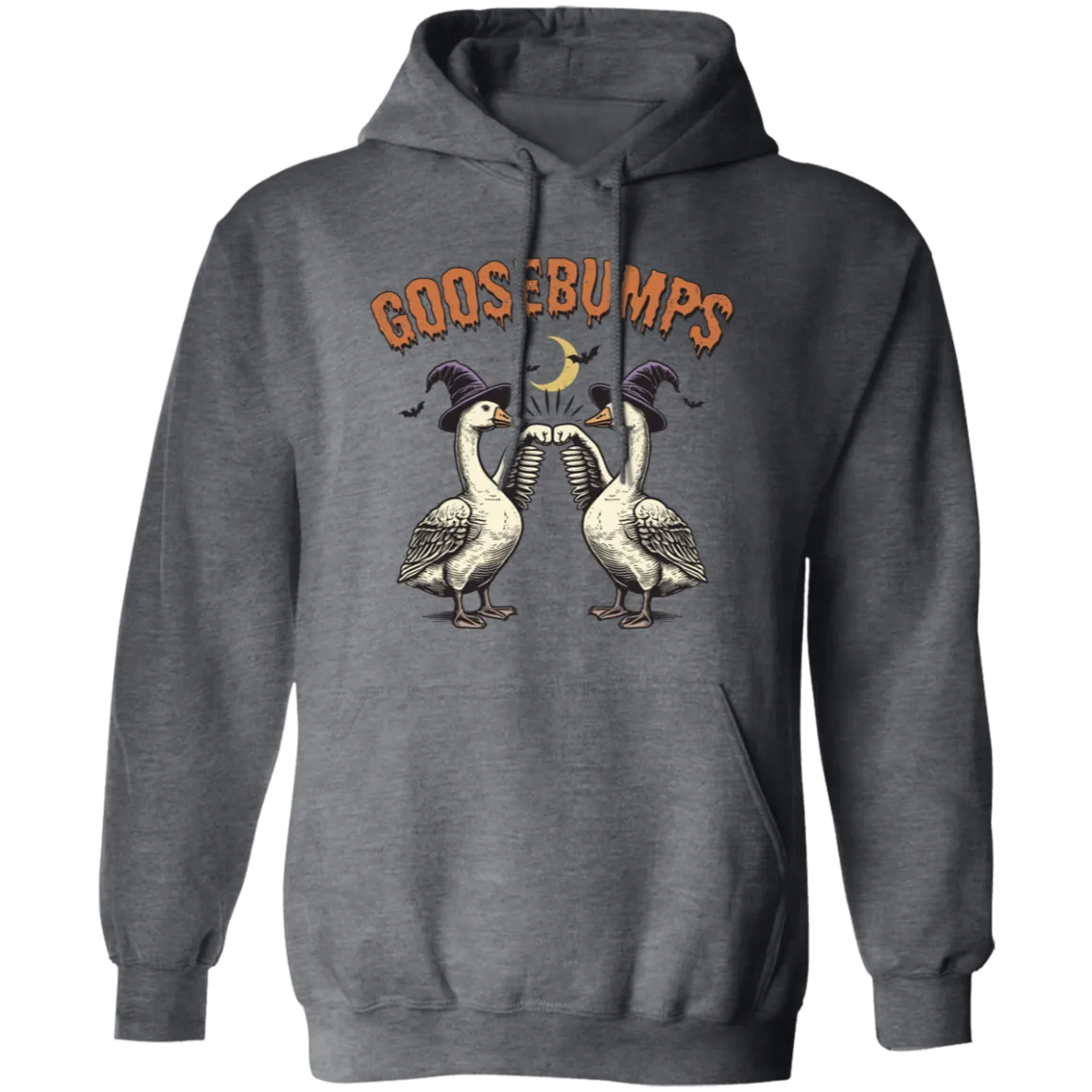 Goosebumps Halloween Hoodie – Spooky Goose Gildan Fleece Pullover