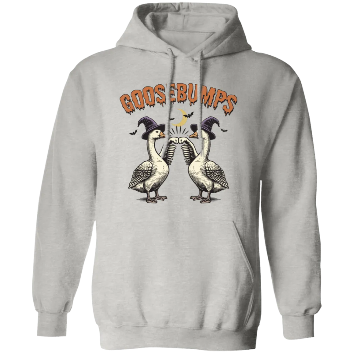 Goosebumps Halloween Hoodie – Spooky Goose Gildan Fleece Pullover