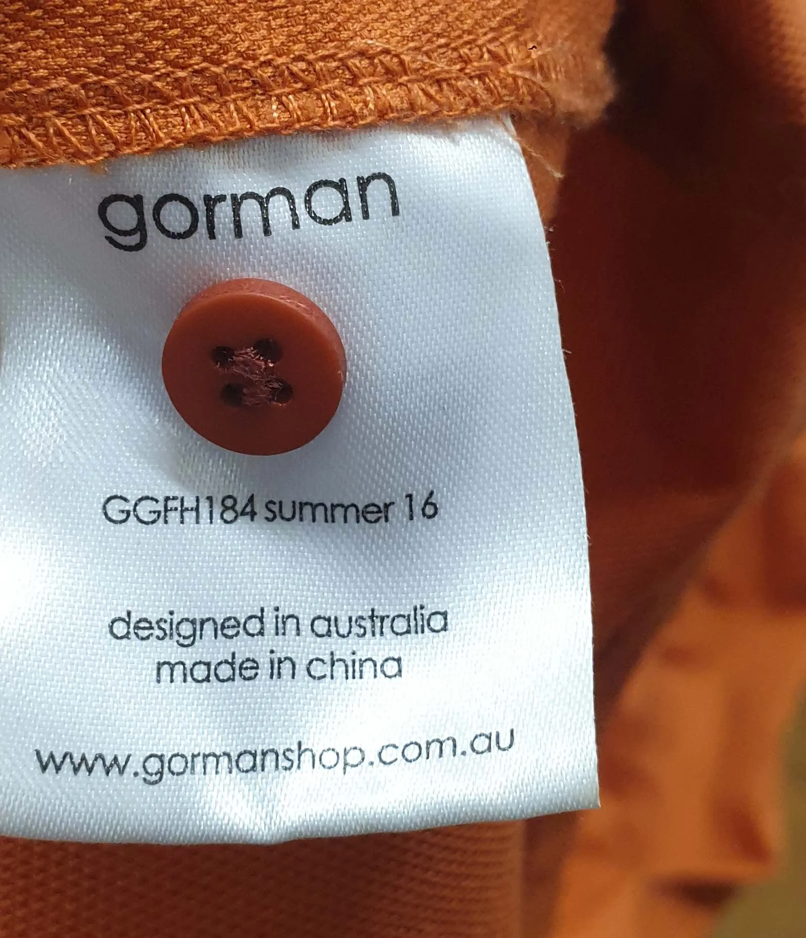 Gorman orange sleeveless pleated dress size 8