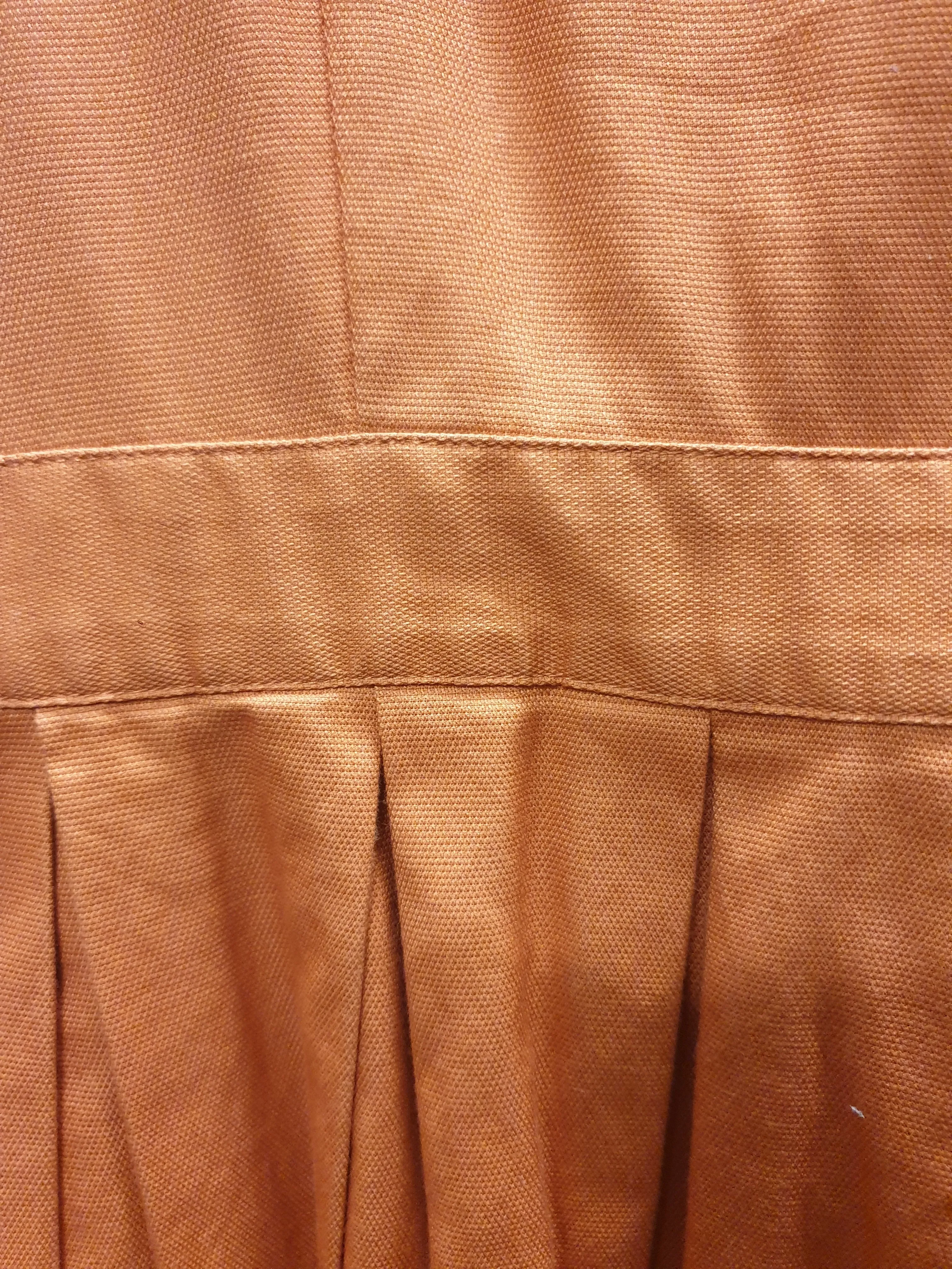 Gorman orange sleeveless pleated dress size 8