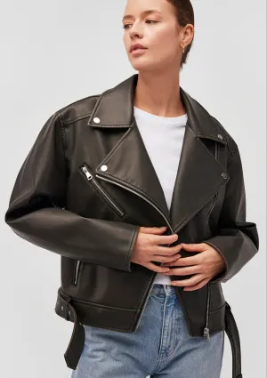 Green Faux Leather Jacket
