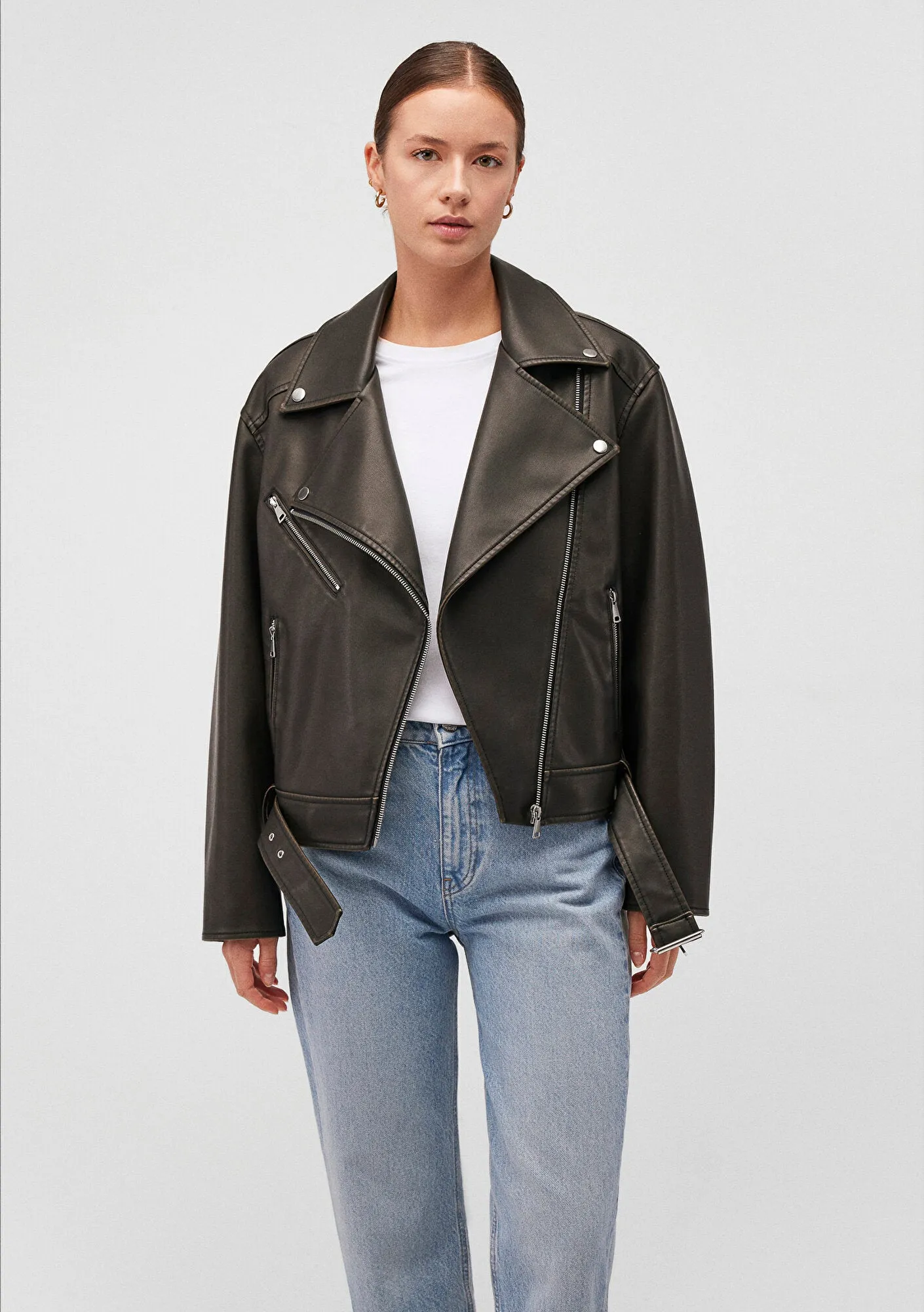 Green Faux Leather Jacket
