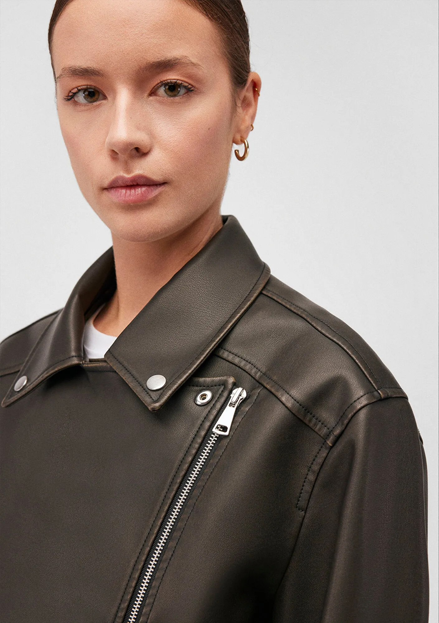 Green Faux Leather Jacket