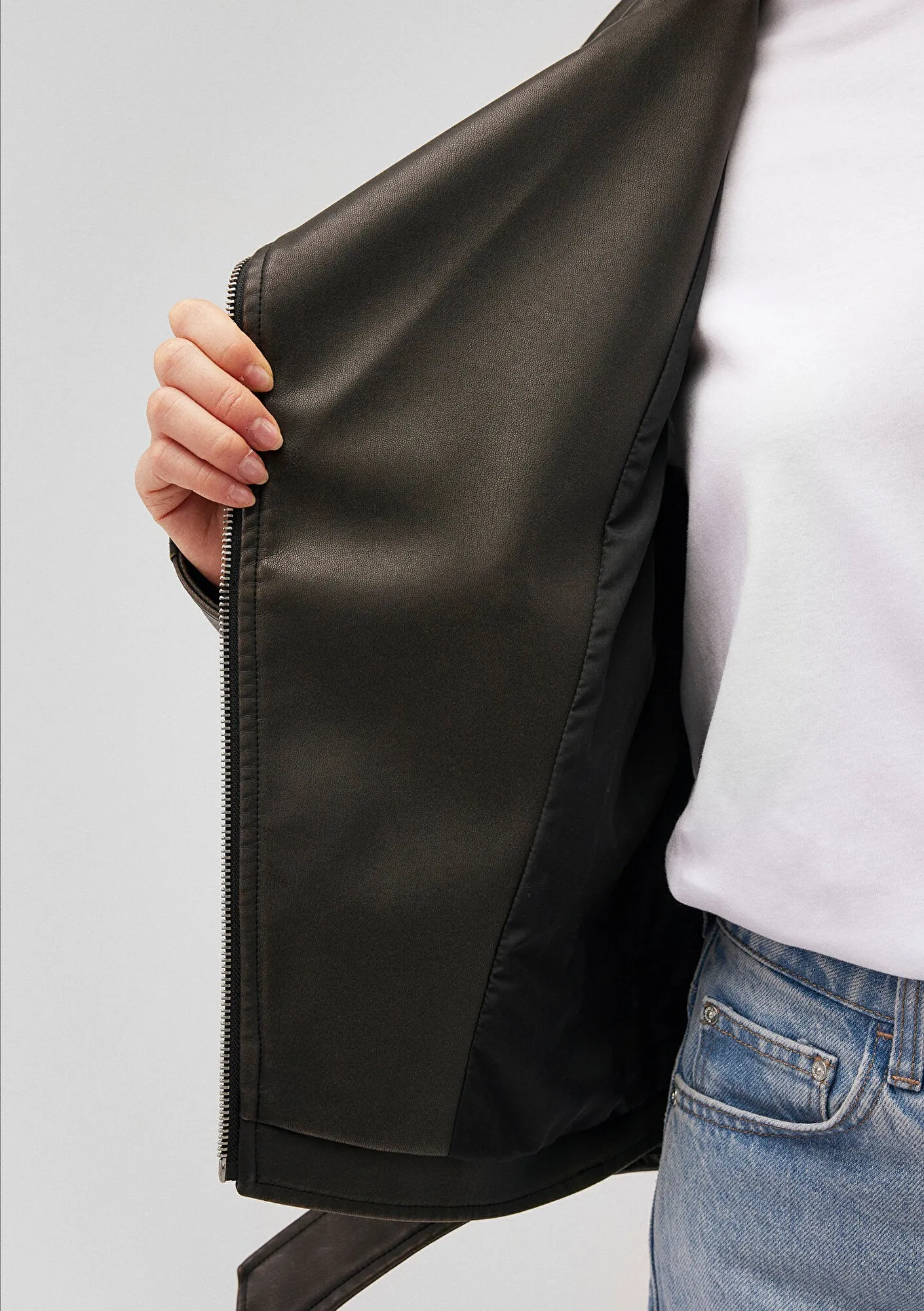 Green Faux Leather Jacket